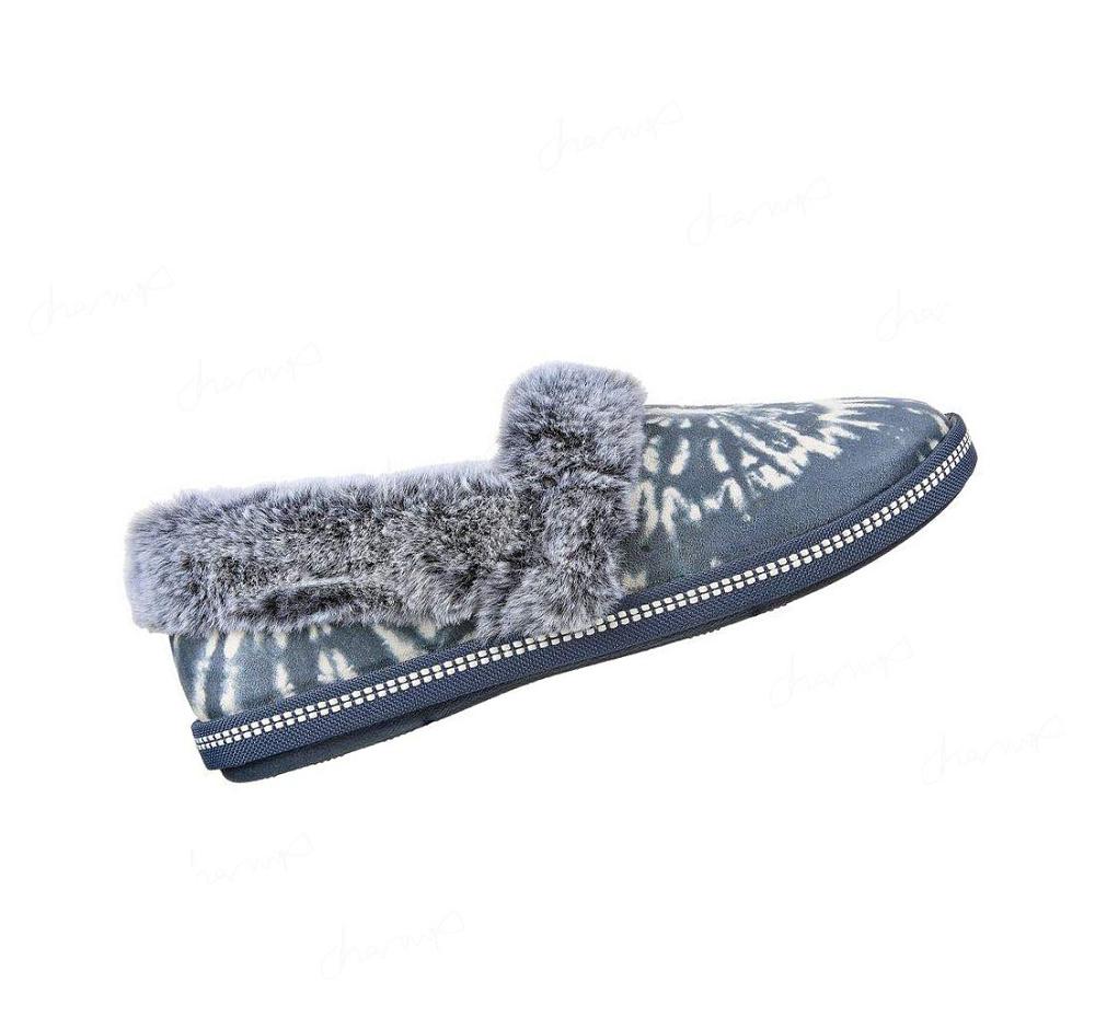 Pantuflas Skechers Cozy Campfire - Slumber Party Mujer Azul Marino | 6151B_AR