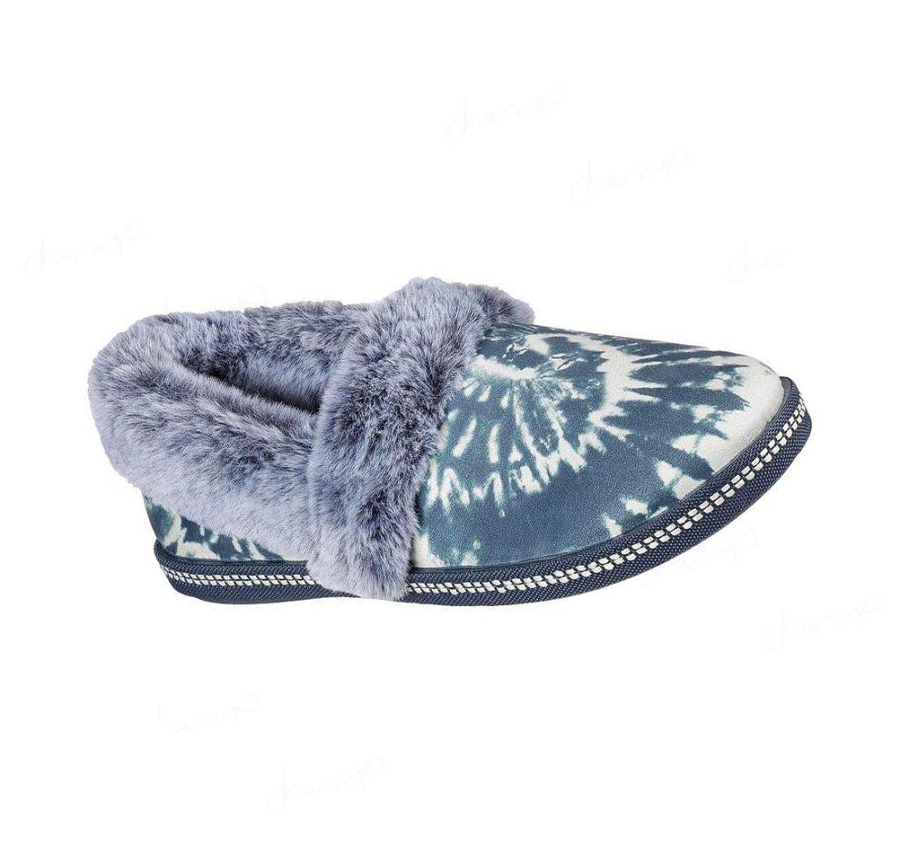 Pantuflas Skechers Cozy Campfire - Slumber Party Mujer Azul Marino | 6151B_AR