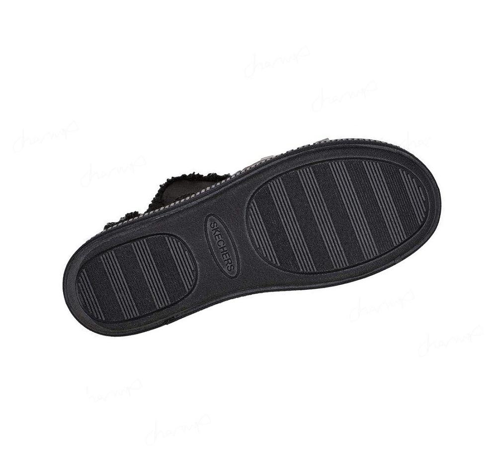 Pantuflas Skechers Cozy Campfire - Song-Birds Mujer Negras | 61285_AR