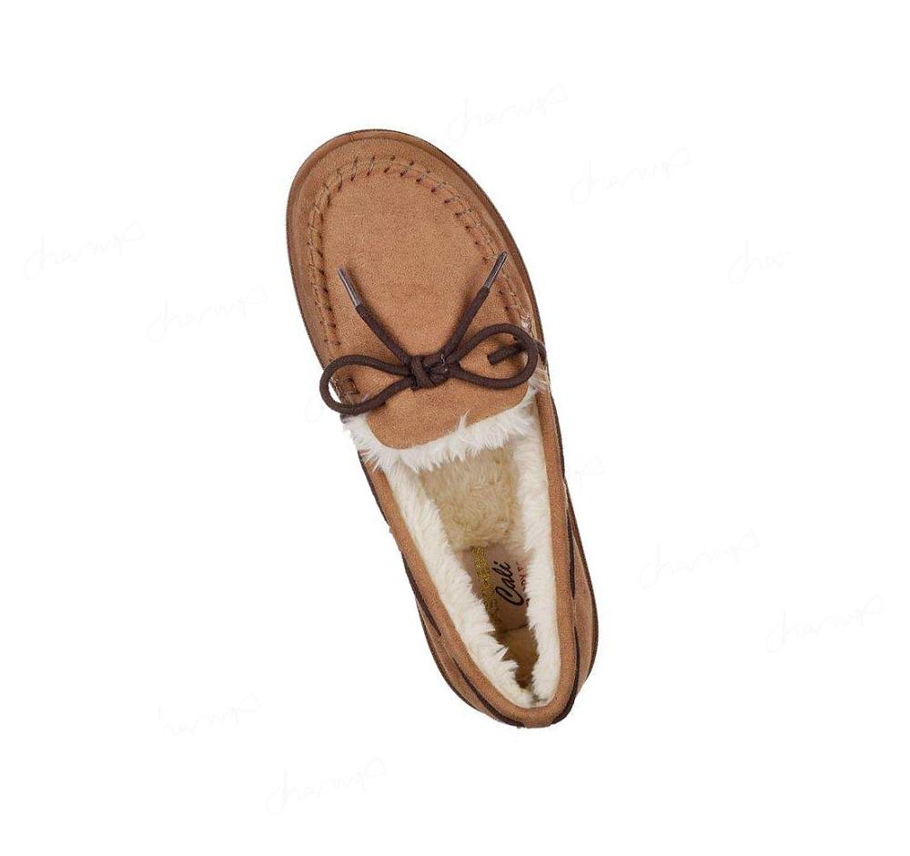 Pantuflas Skechers Cozy Campfire - Toasty Ties Mujer Marrones | 6130R_AR