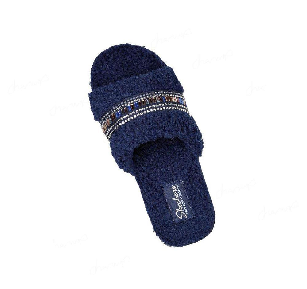 Pantuflas Skechers Cozy Chanclas - Bling It Mujer Azul Marino | 5T30S_AR