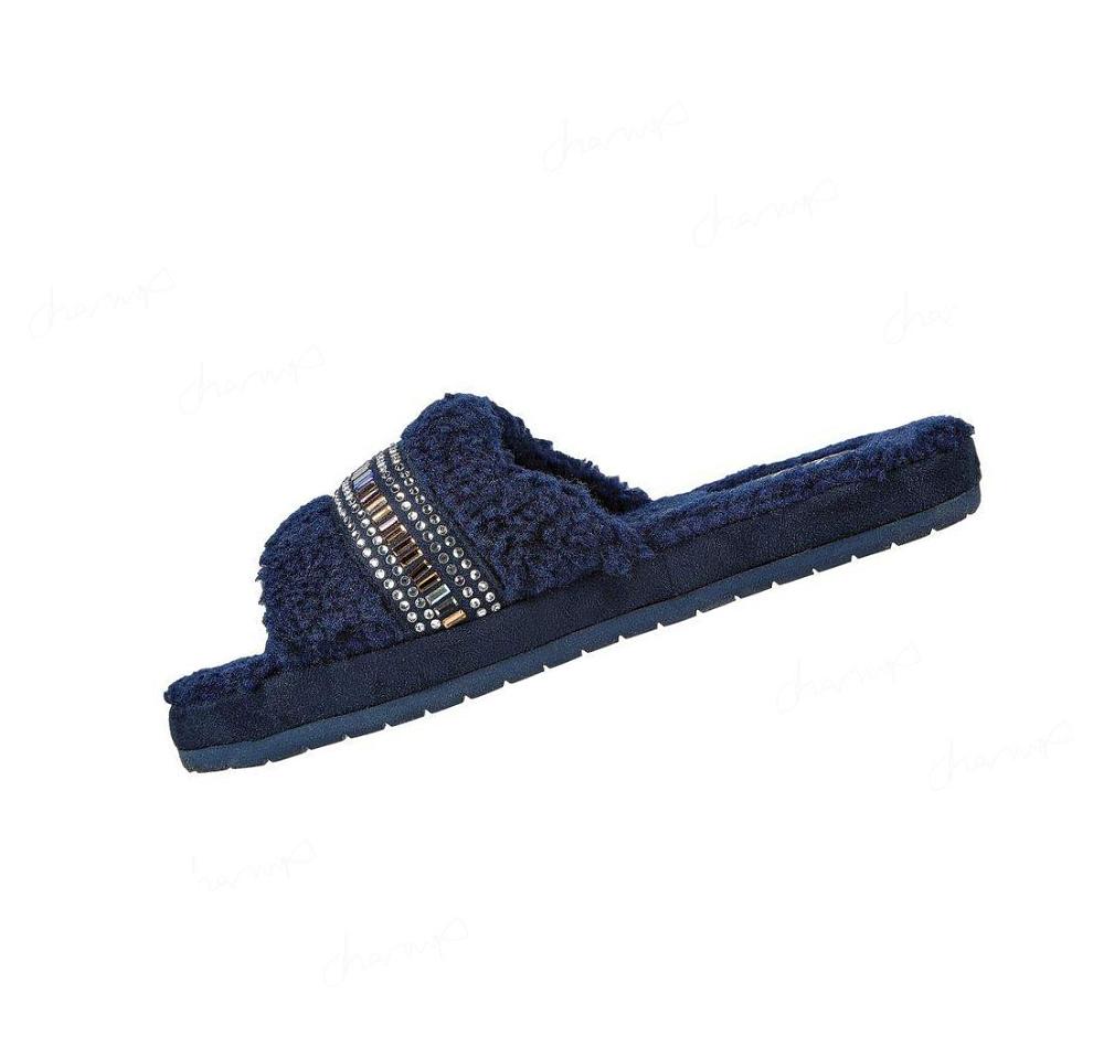 Pantuflas Skechers Cozy Chanclas - Bling It Mujer Azul Marino | 5T30S_AR