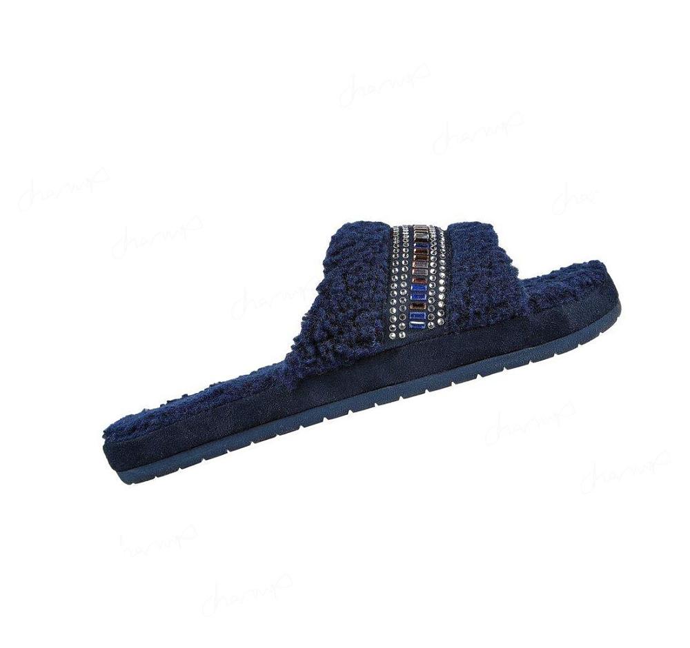 Pantuflas Skechers Cozy Chanclas - Bling It Mujer Azul Marino | 5T30S_AR