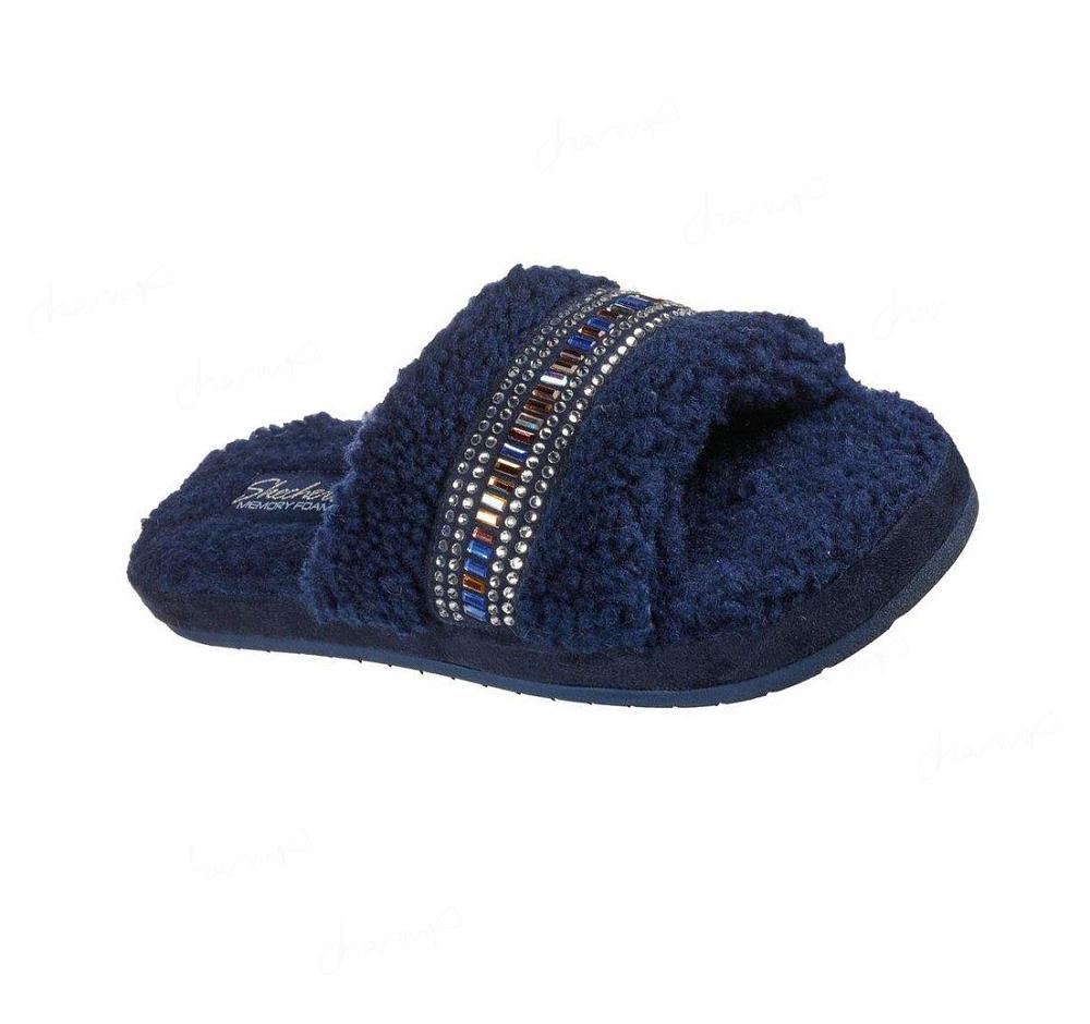 Pantuflas Skechers Cozy Chanclas - Bling It Mujer Azul Marino | 5T30S_AR