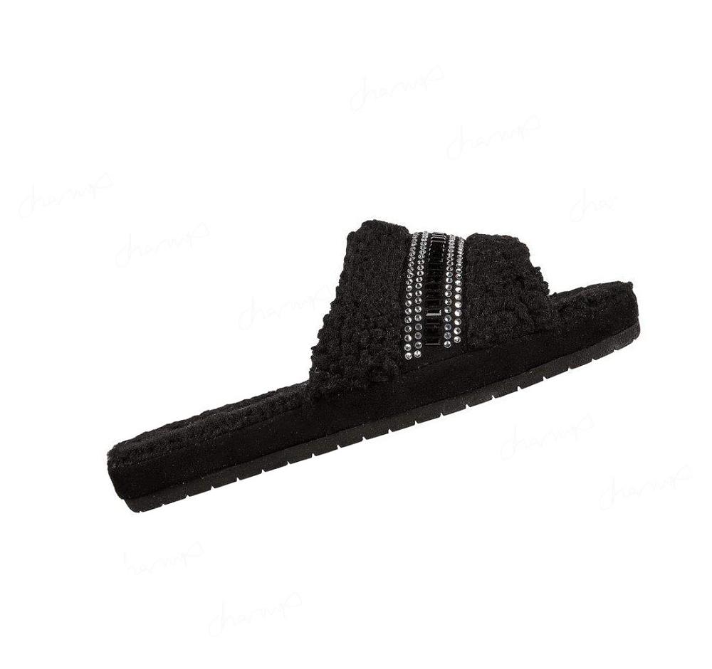 Pantuflas Skechers Cozy Chanclas - Bling It Mujer Negras | 5TA2B_AR