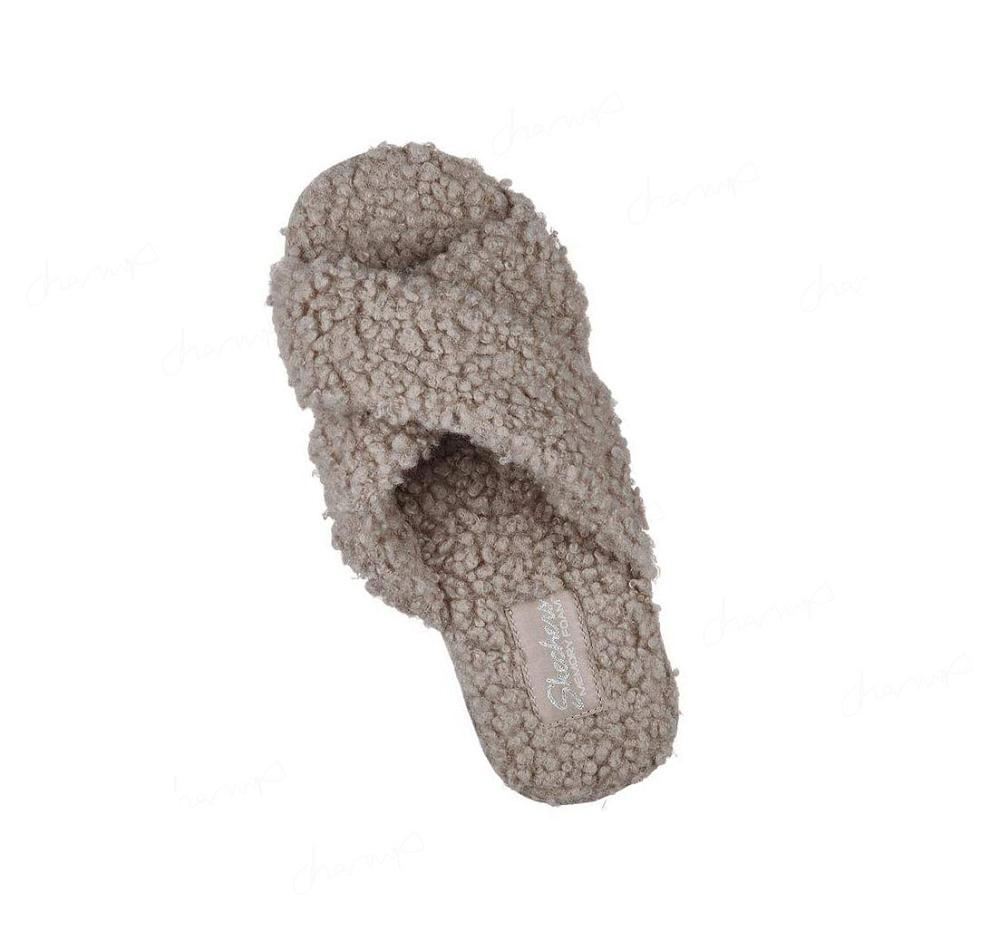 Pantuflas Skechers Cozy Chanclas Mujer Marrones | 5T26L_AR