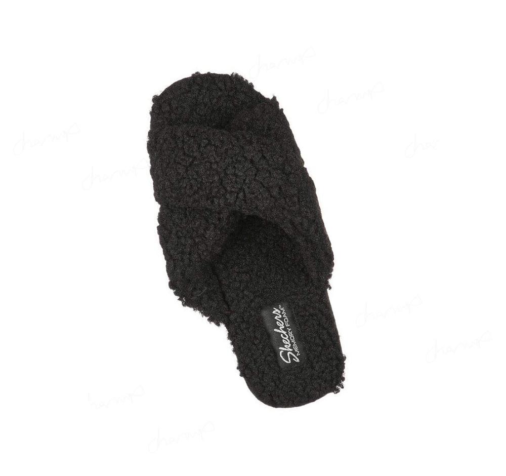 Pantuflas Skechers Cozy Chanclas Mujer Negras | 5T28L_AR