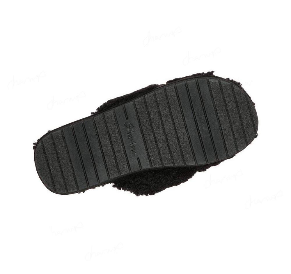 Pantuflas Skechers Cozy Chanclas Mujer Negras | 5T28L_AR