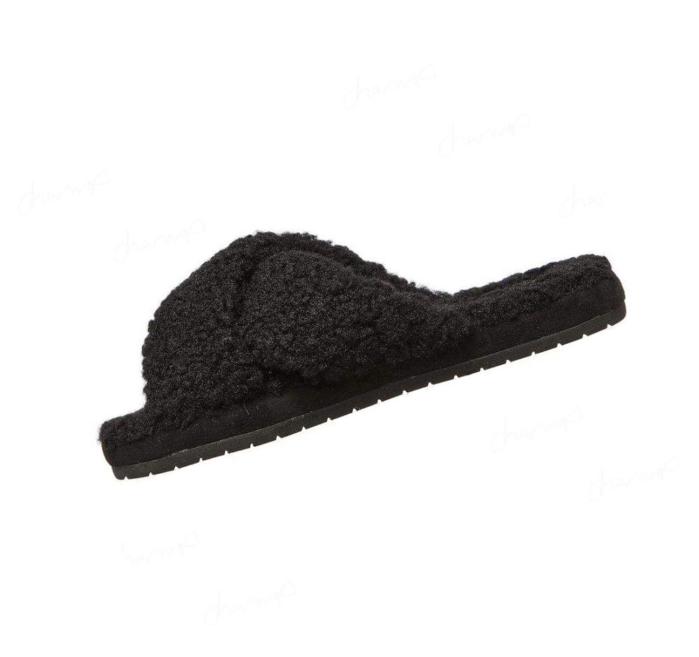 Pantuflas Skechers Cozy Chanclas Mujer Negras | 5T28L_AR