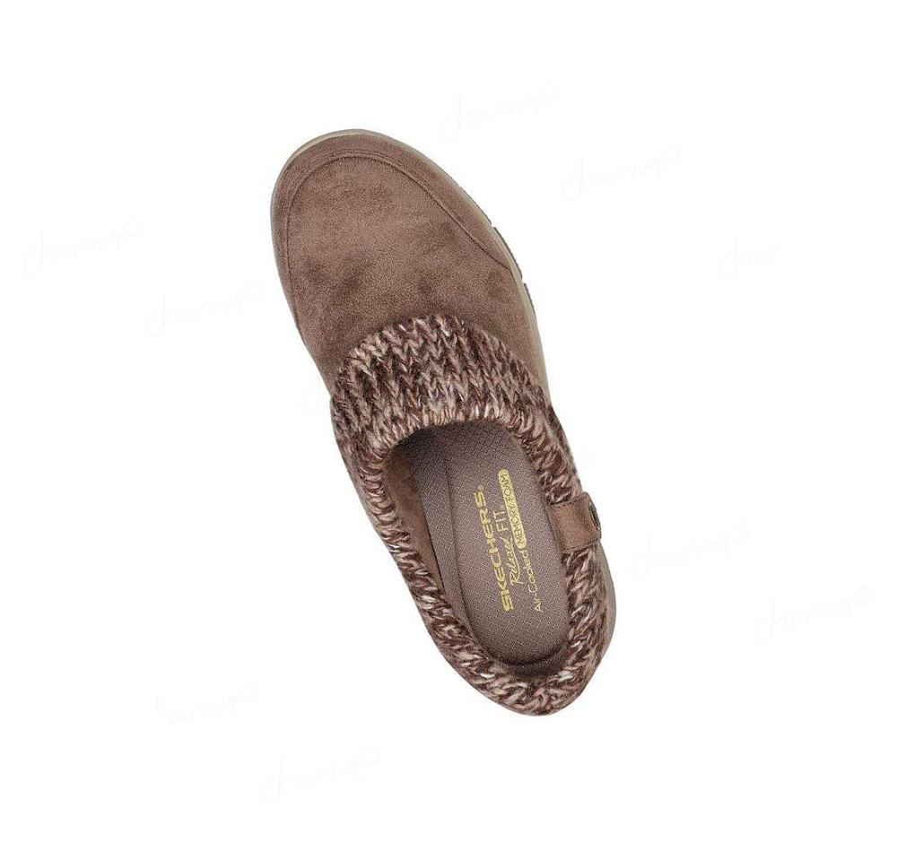 Pantuflas Skechers Easy Going - Good Duo Mujer Gris Marrones | 6101D_AR