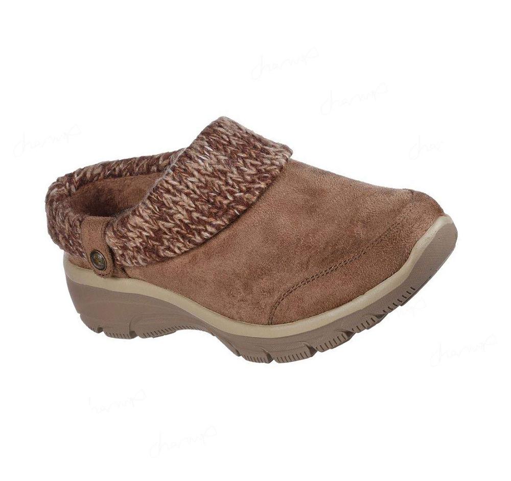 Pantuflas Skechers Easy Going - Good Duo Mujer Gris Marrones | 6101D_AR