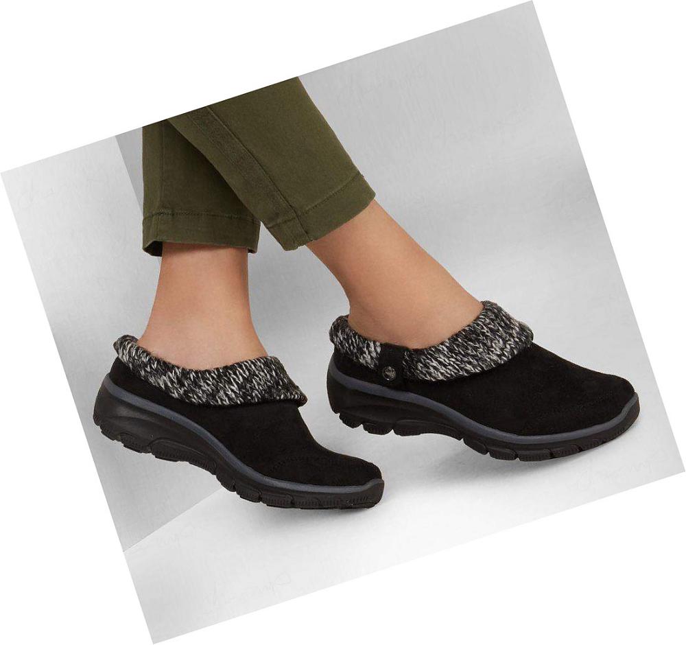 Pantuflas Skechers Easy Going - Good Duo Mujer Negras | 6103E_AR