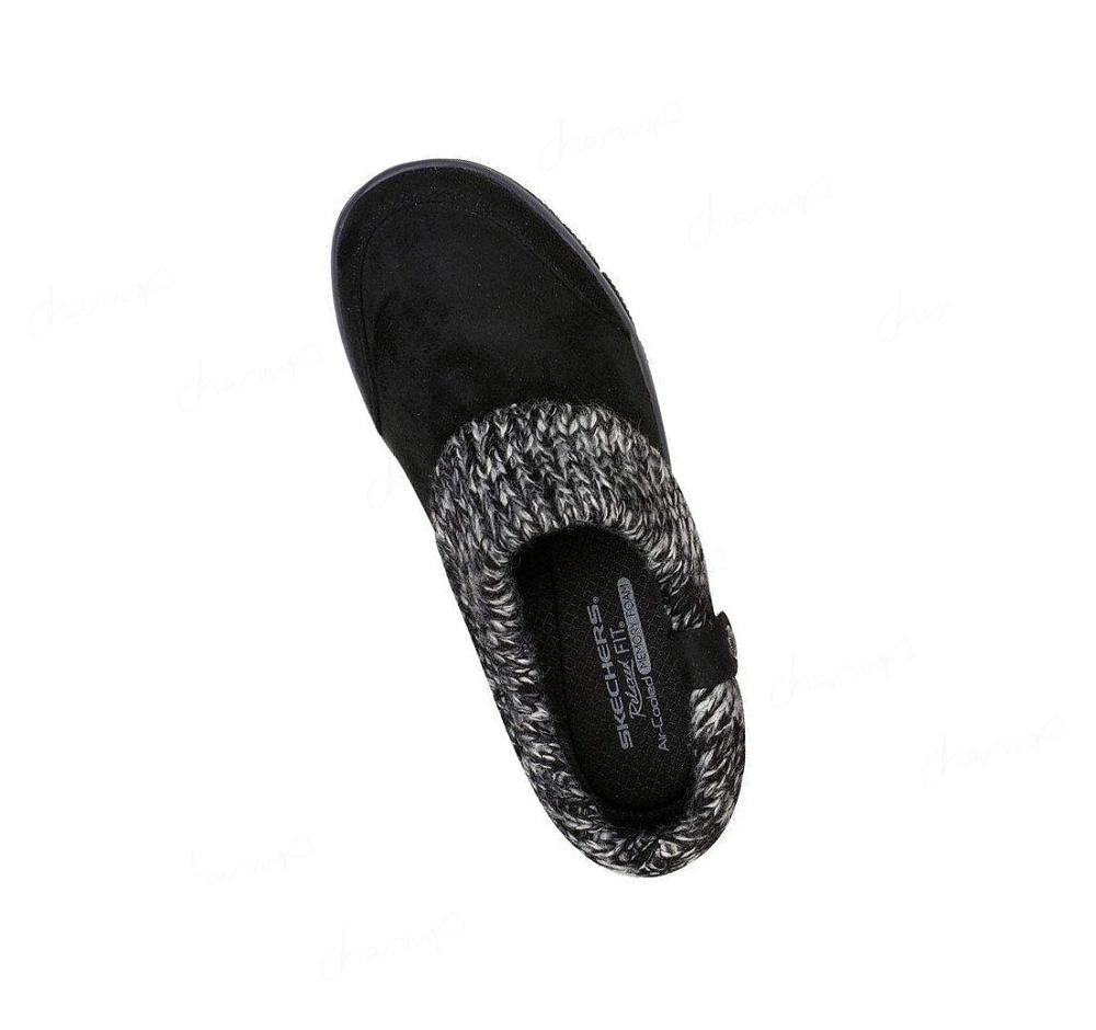 Pantuflas Skechers Easy Going - Good Duo Mujer Negras | 6103E_AR