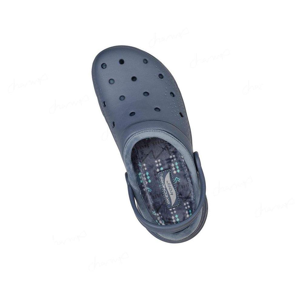 Pantuflas Skechers Foamies: Arch Fit Forro - Cozy Gal Mujer Azules | 65050_AR