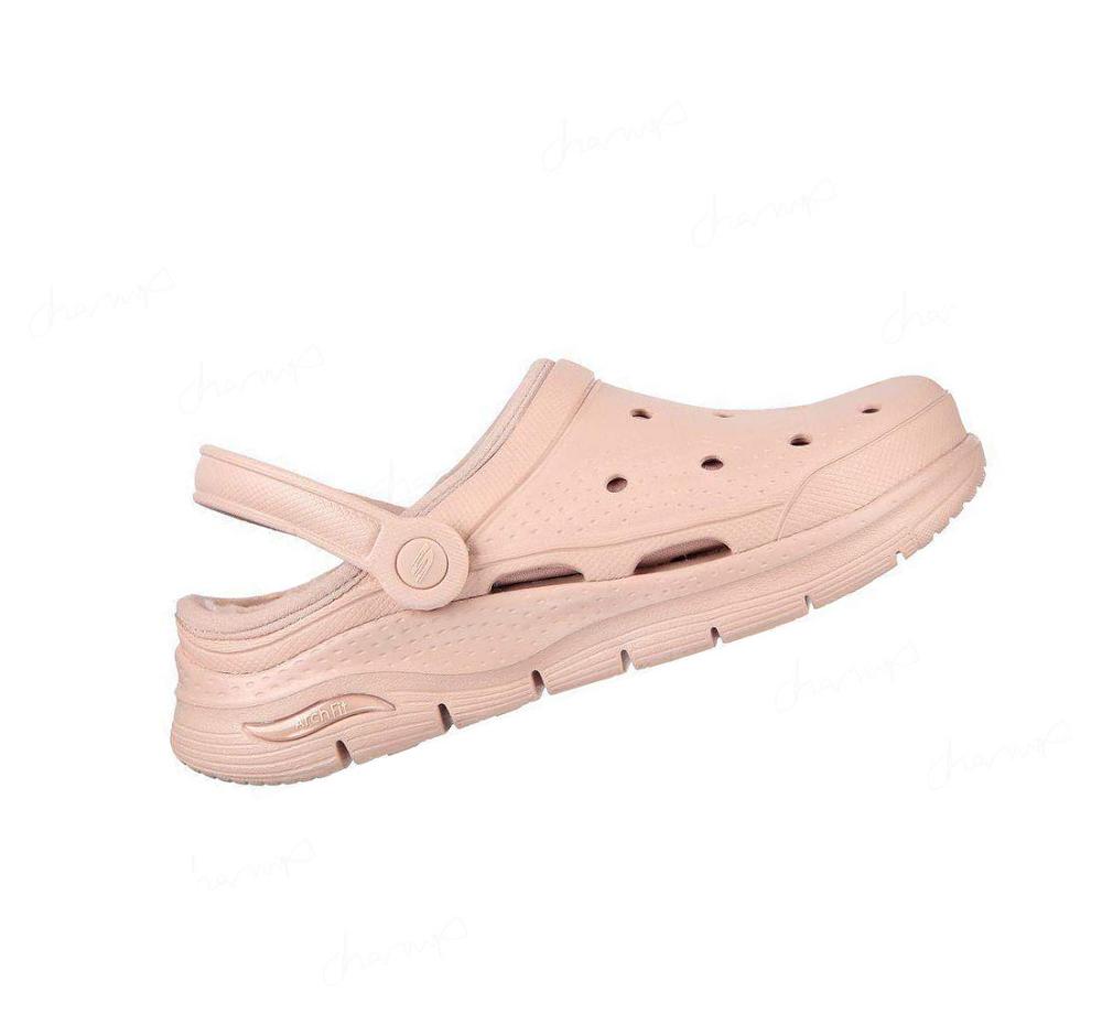 Pantuflas Skechers Foamies: Arch Fit Forro - Cuddle Life Mujer Moradas | 6530W_AR