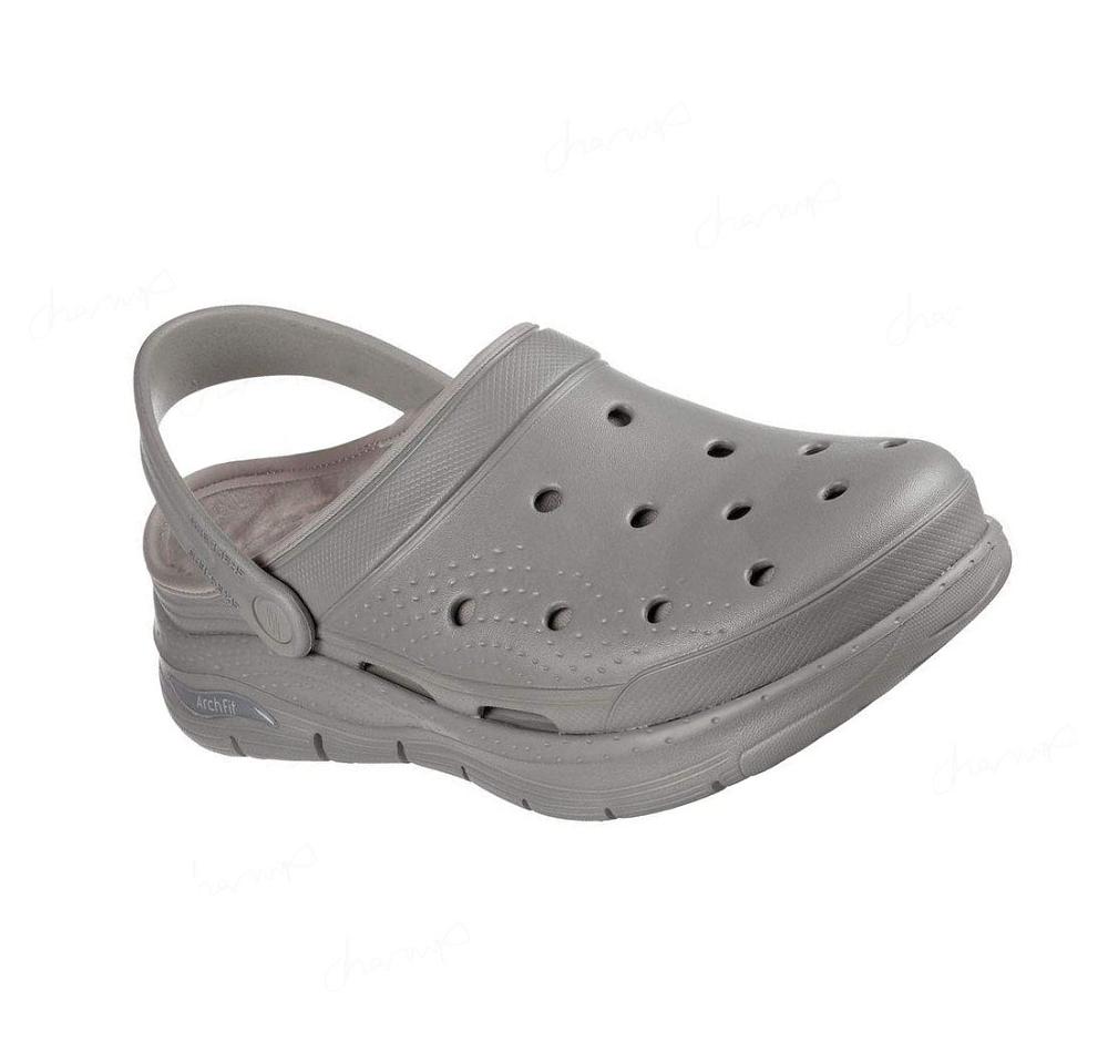 Pantuflas Skechers Foamies: Arch Fit Forro - Chillaxing Hombre Gris | T3330_AR