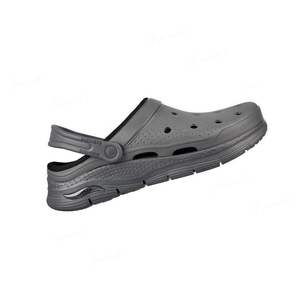 Pantuflas Skechers Foamies: Arch Fit Forro - Chillaxing Hombre Gris | T358A_AR