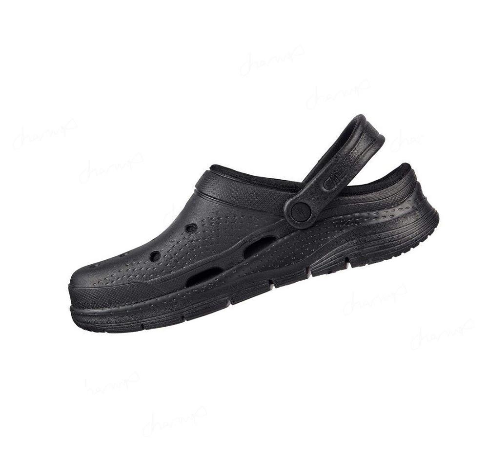 Pantuflas Skechers Foamies: Arch Fit Forro - Chillaxing Hombre Negras | T383Q_AR