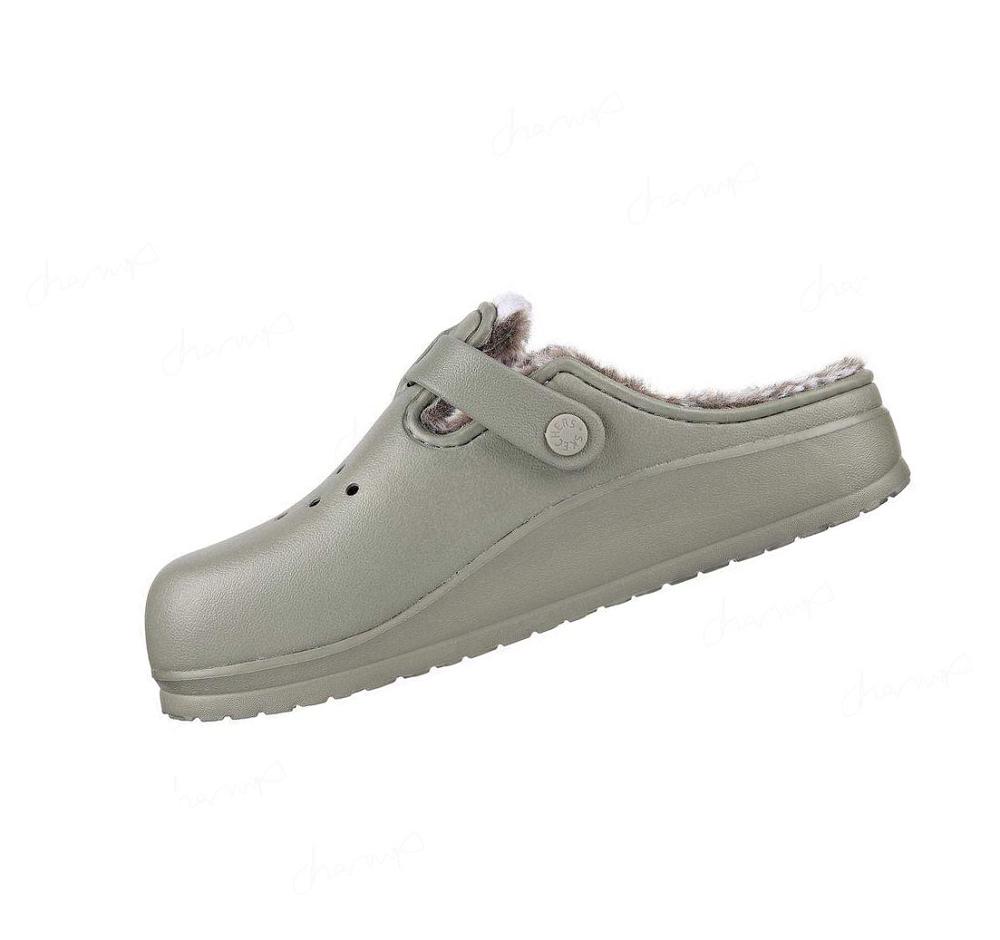 Pantuflas Skechers Foamies: Cali Breeze 2.0 Forro - Cozy Chic Mujer Verde Oliva | 65T6A_AR