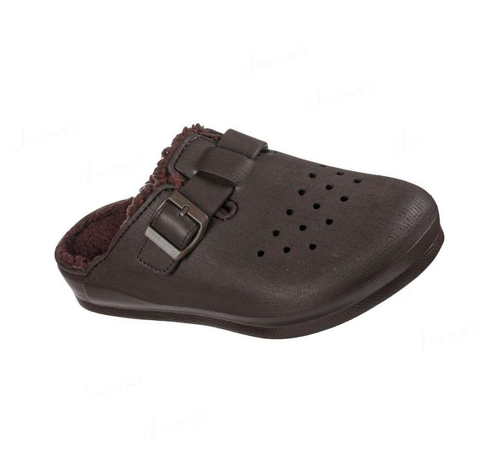 Pantuflas Skechers Foamies: Cali Surf Forro Hombre Chocolate | 6958C_AR