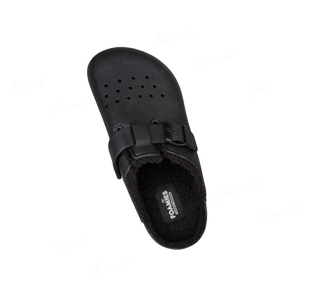 Pantuflas Skechers Foamies: Cali Surf Forro Hombre Negras | 6983B_AR