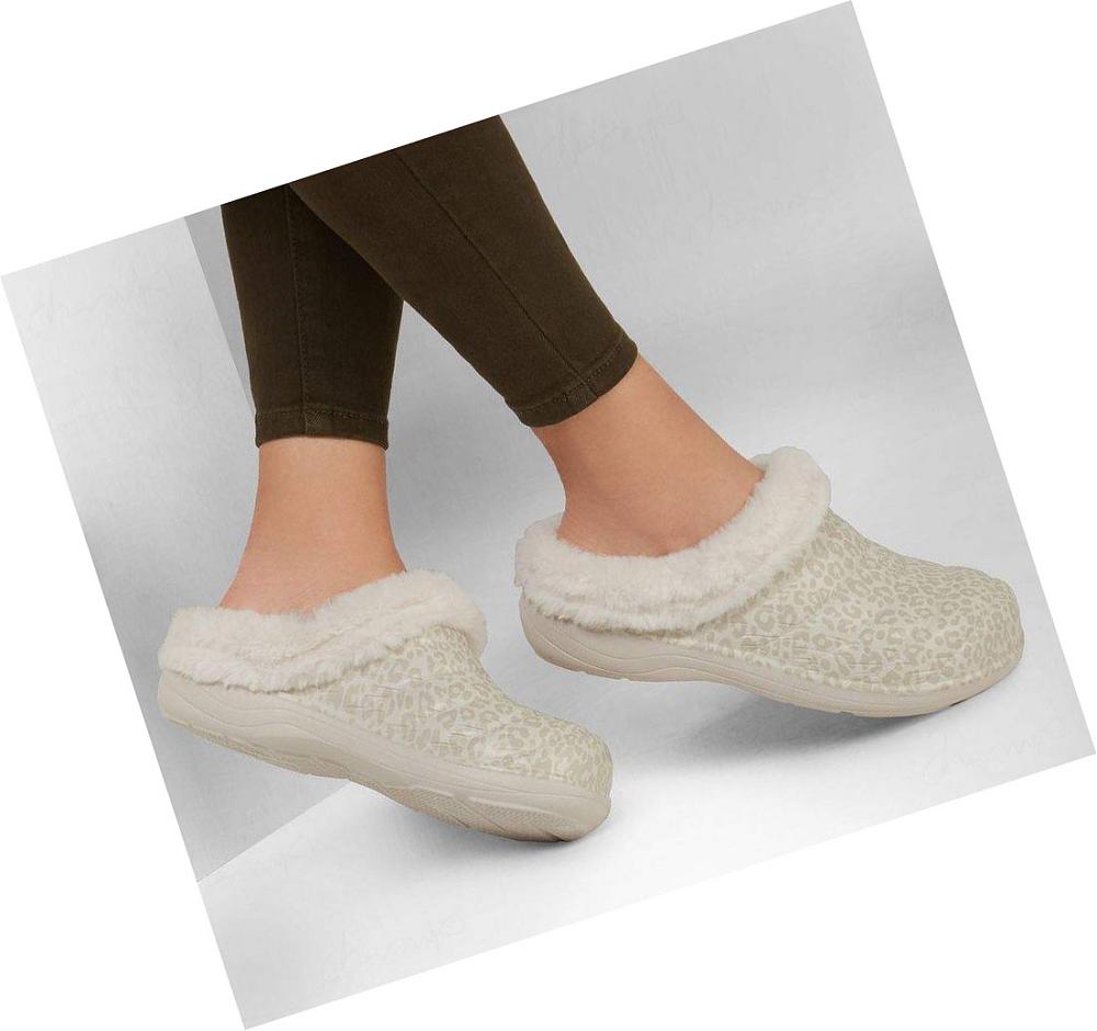 Pantuflas Skechers Foamies: Cozy Camper Forro - Snow Mujer Blancas | 5880W_AR