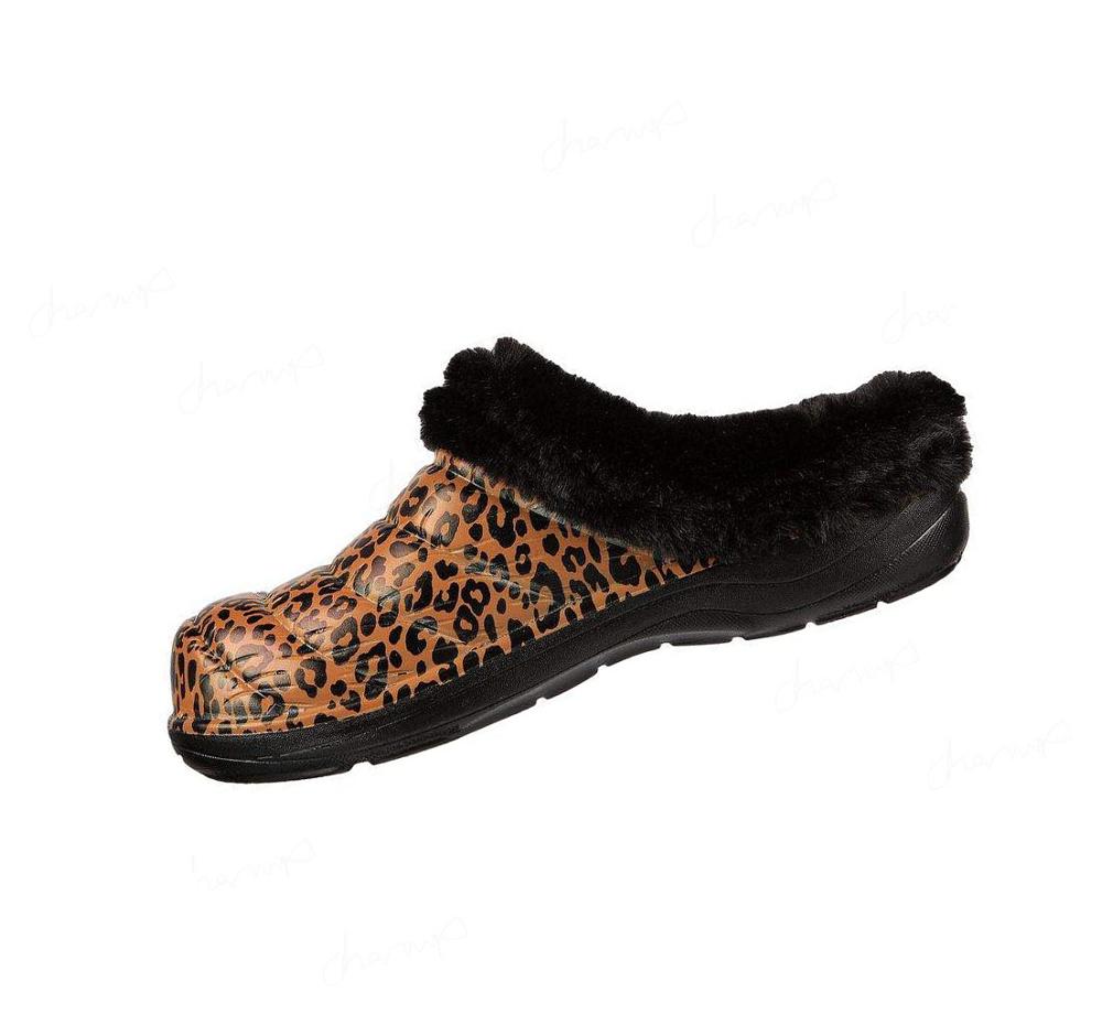 Pantuflas Skechers Foamies: Cozy Camper Forro - Snow Mujer Leopardo | 5892C_AR