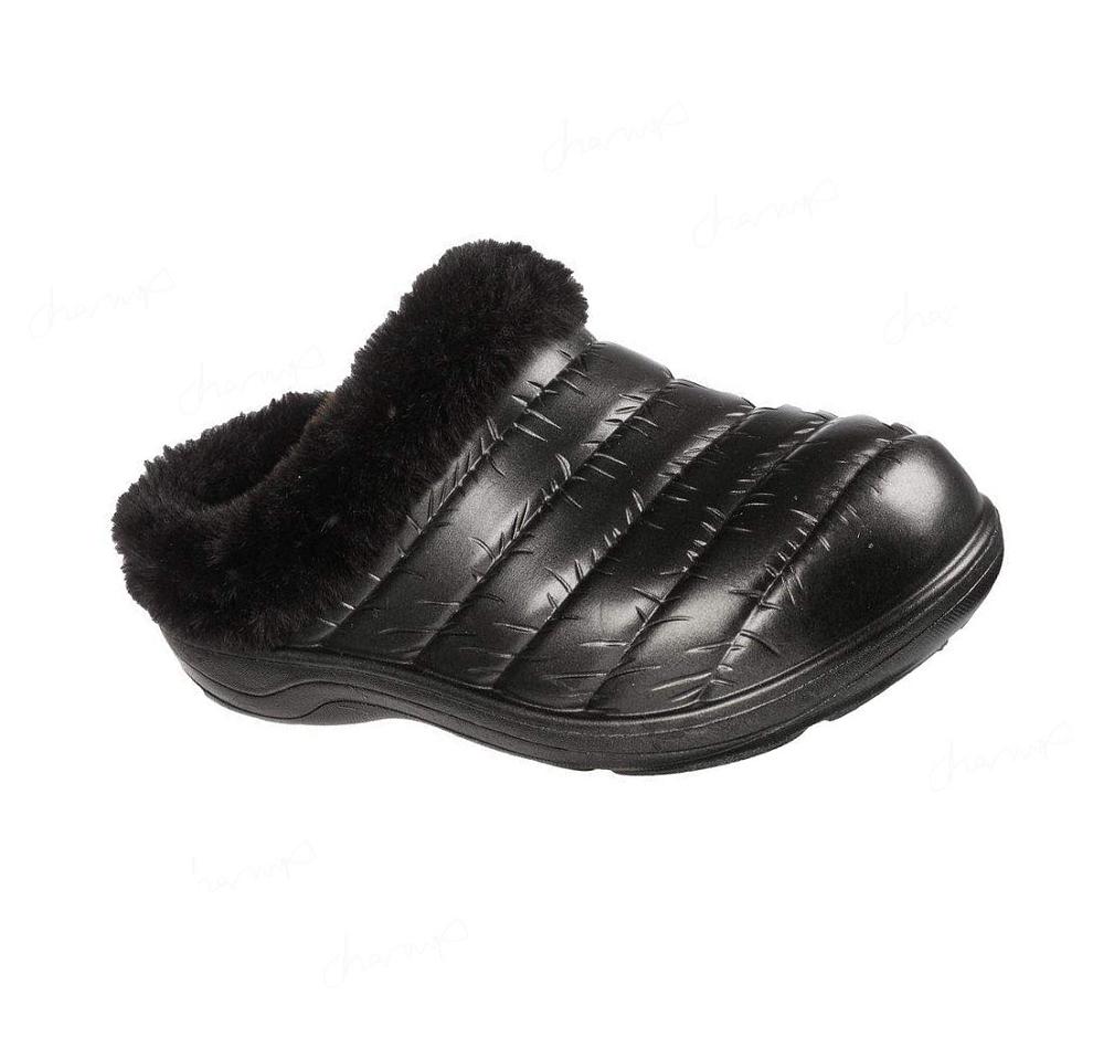 Pantuflas Skechers Foamies: Cozy Camper - Glamping Mujer Negras | 5905P_AR