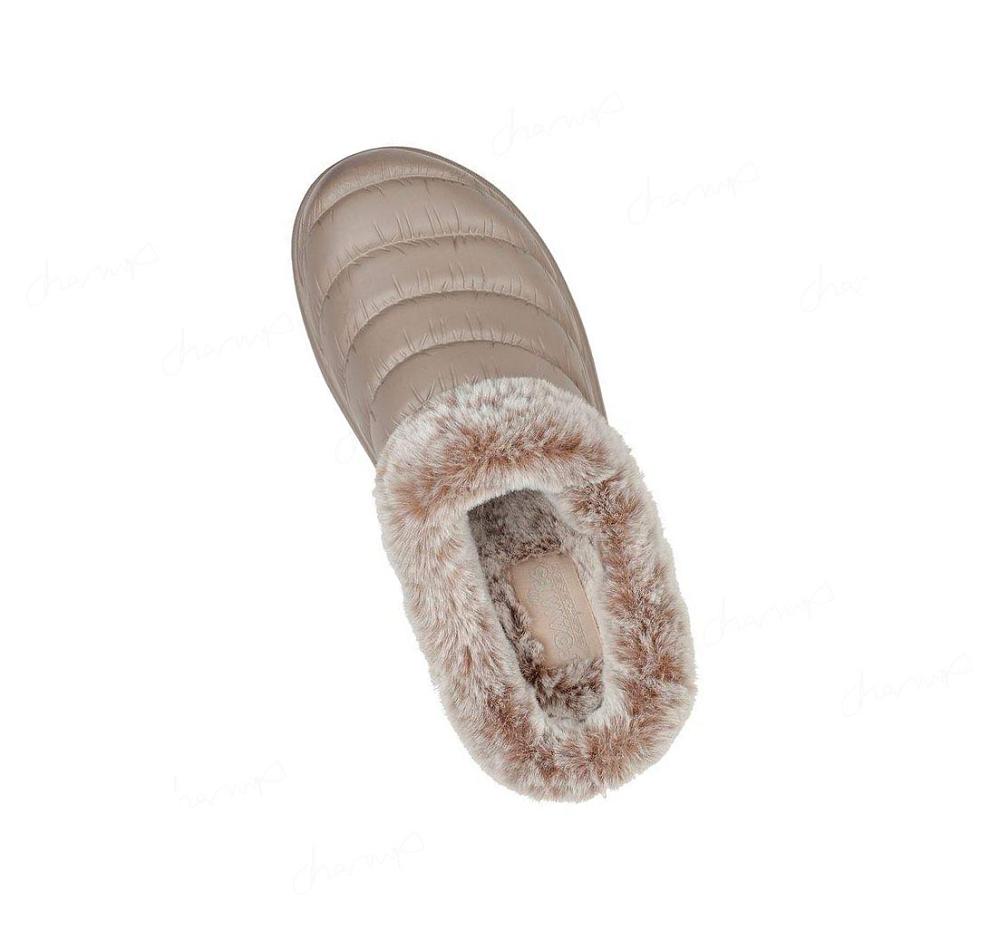 Pantuflas Skechers Foamies: Cozy Camper - Restful Mujer Gris Marrones | 6A925_AR