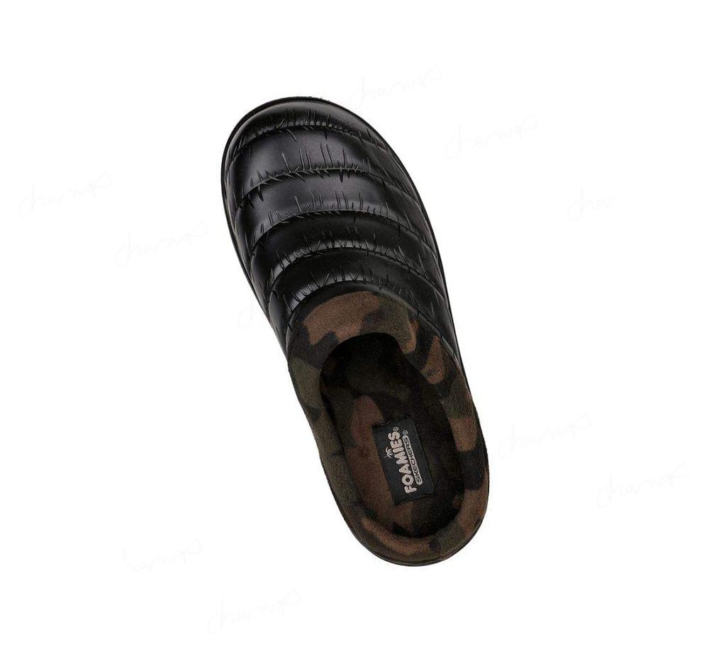 Pantuflas Skechers Foamies: Cozy Camper Forro - Mellow Vibe Hombre Negras Multicolor | T158L_AR