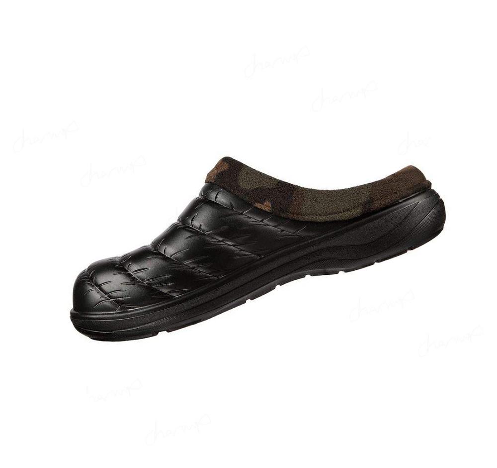 Pantuflas Skechers Foamies: Cozy Camper Forro - Mellow Vibe Hombre Negras Multicolor | T158L_AR