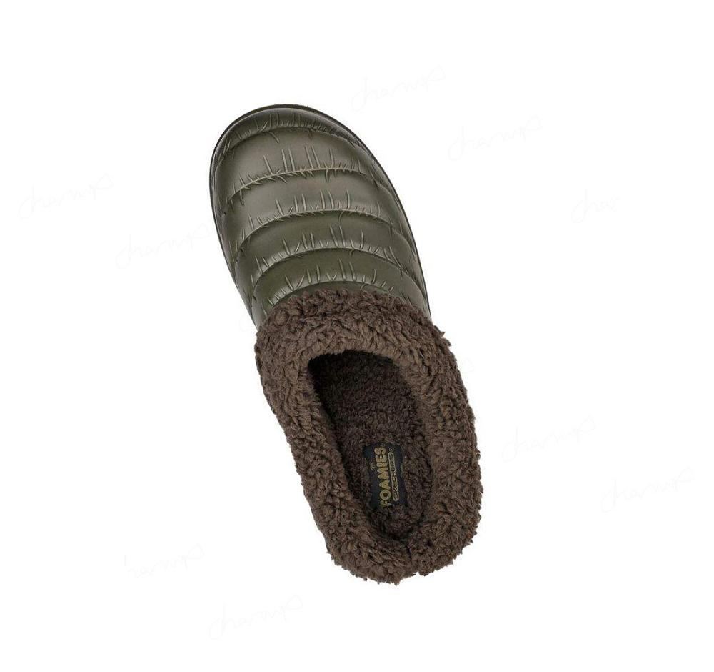 Pantuflas Skechers Foamies: Cozy Camper Forro - Cozy Adventure Hombre Verde Oliva | T183A_AR