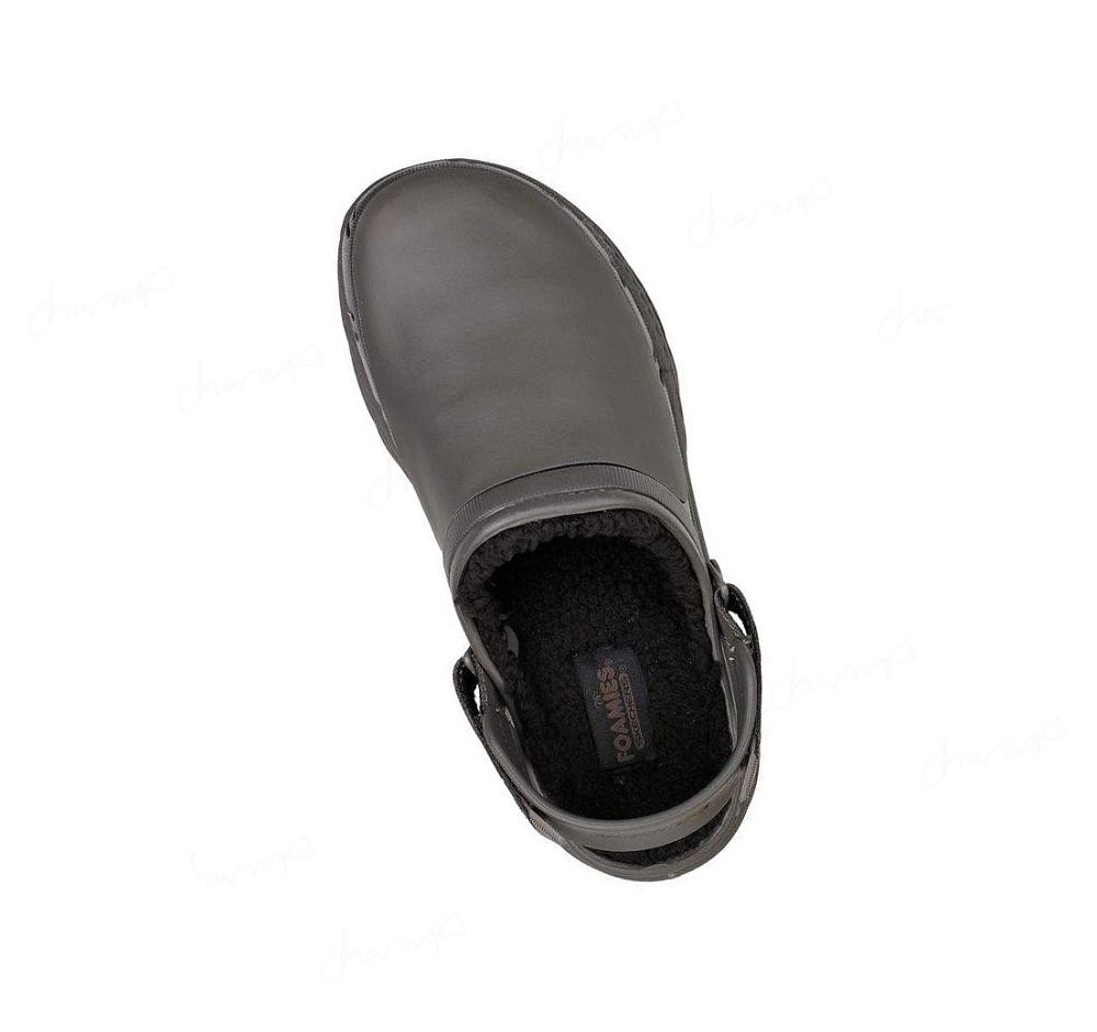 Pantuflas Skechers Foamies: Creston Ultra Forro - Cozy Vibez Hombre Kaki | T258W_AR