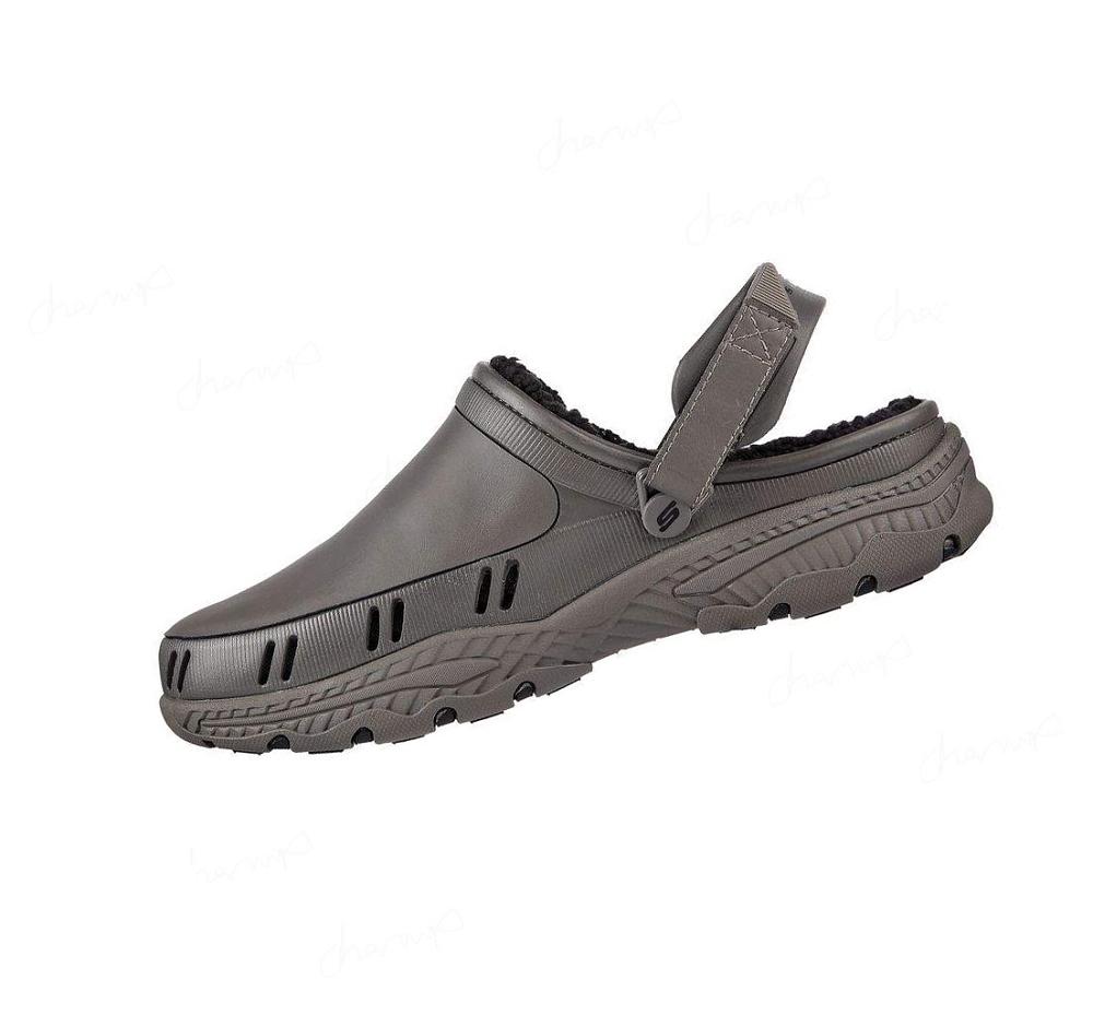 Pantuflas Skechers Foamies: Creston Ultra Forro - Cozy Vibez Hombre Kaki | T258W_AR