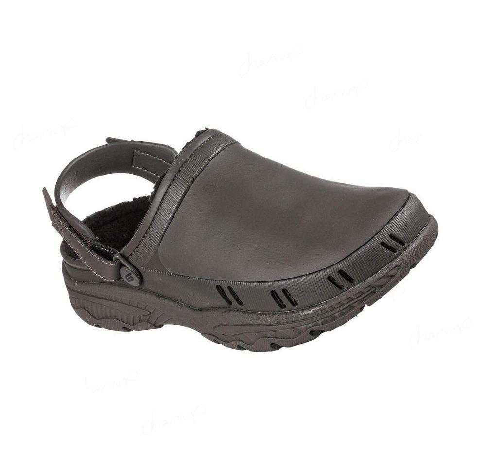 Pantuflas Skechers Foamies: Creston Ultra Forro - Cozy Vibez Hombre Kaki | T258W_AR