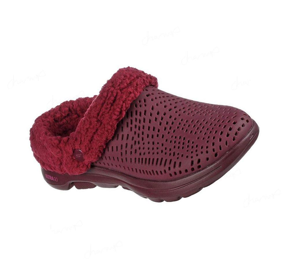 Pantuflas Skechers Foamies: GO WALK 5 Forro - Relax Mujer Burdeos | 6AT6K_AR