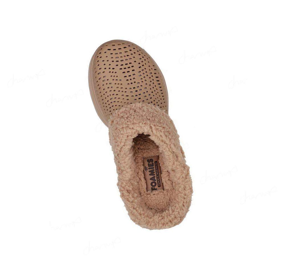 Pantuflas Skechers Foamies: GO WALK 5 Forro - Relax Mujer Marrones | 6AT8W_AR