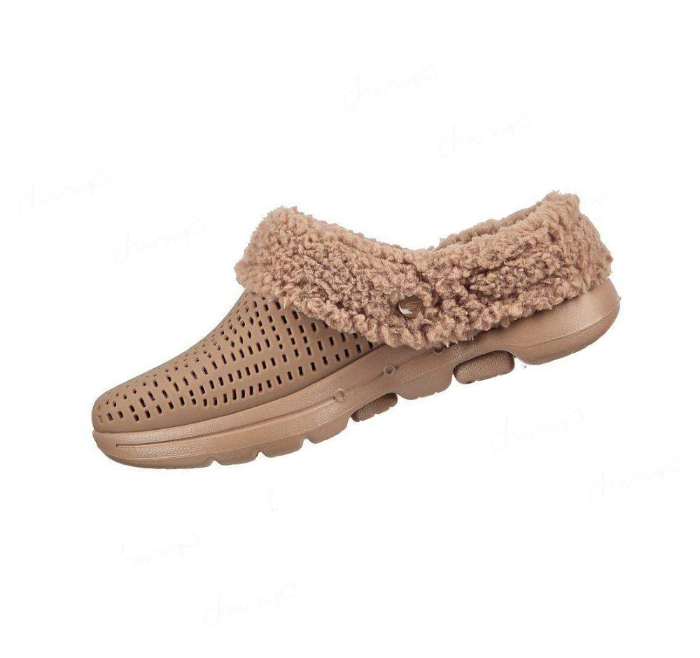 Pantuflas Skechers Foamies: GO WALK 5 Forro - Relax Mujer Marrones | 6AT8W_AR