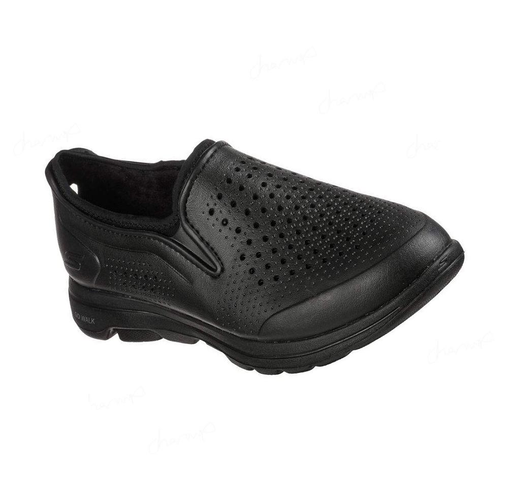 Pantuflas Skechers Foamies: GO WALK 5 Forro - Get Warm Hombre Negras | T0338_AR