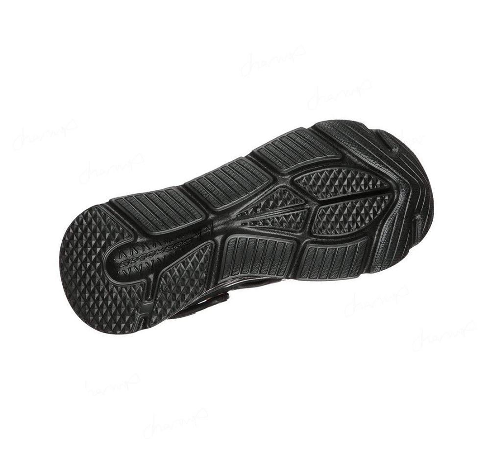 Pantuflas Skechers Foamies: Max Cushioning Forro - Whirlwind Mujer Negras | 6551Q_AR