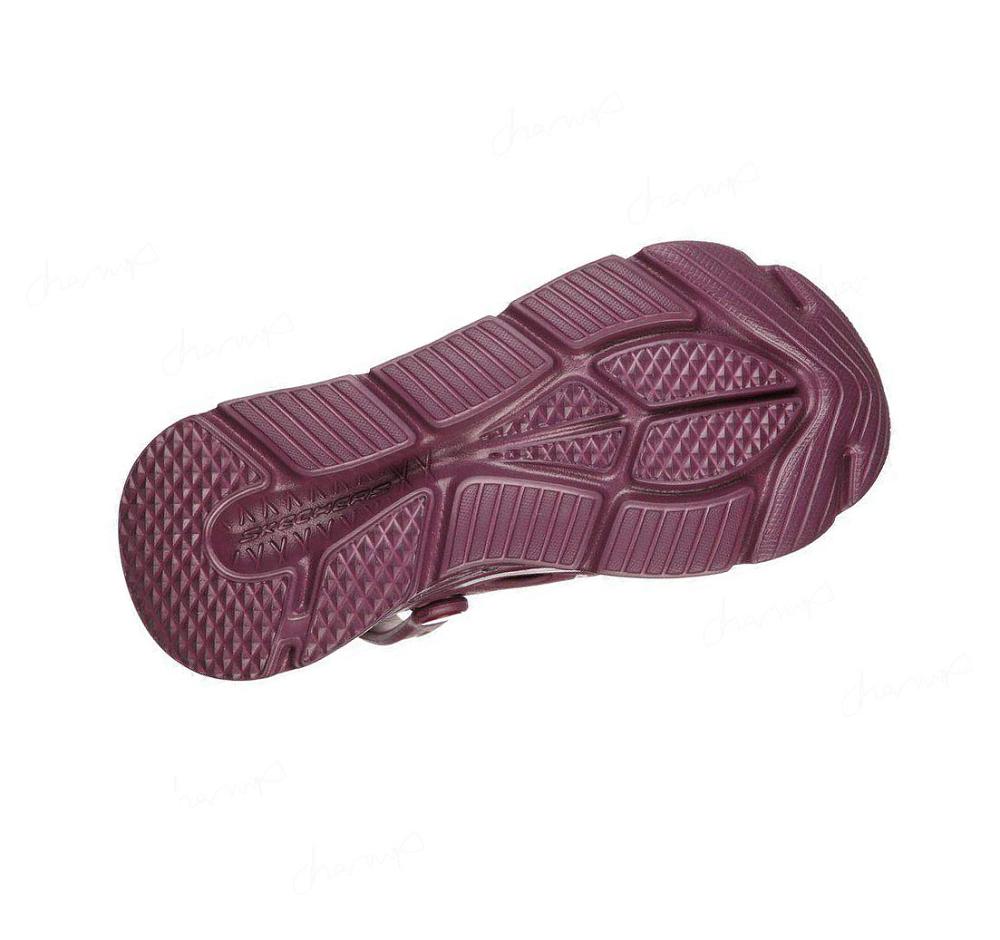 Pantuflas Skechers Foamies: Max Cushioning Forro - Whirlwind Mujer Burdeos | 65530_AR