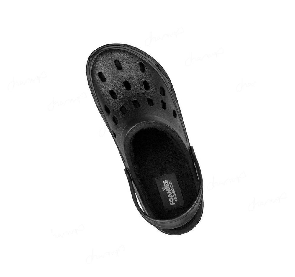 Pantuflas Skechers Foamies: Swifters - Stay Warm Forro Hombre Negras | T108S_AR