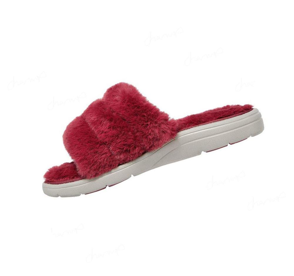 Pantuflas Skechers GO Lounge: Arch Fit Lounge - Unwind Mujer Rojas | 58510_AR