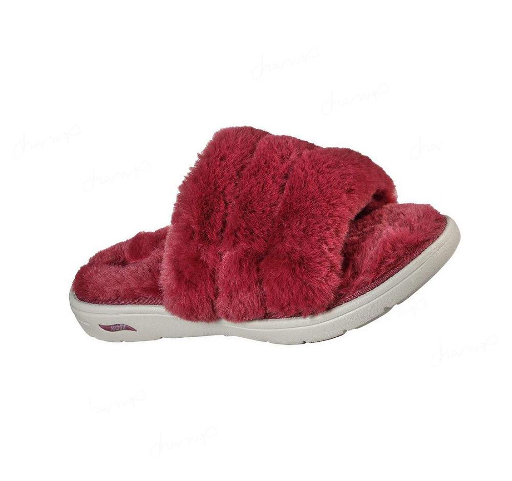 Pantuflas Skechers GO Lounge: Arch Fit Lounge - Unwind Mujer Rojas | 58510_AR