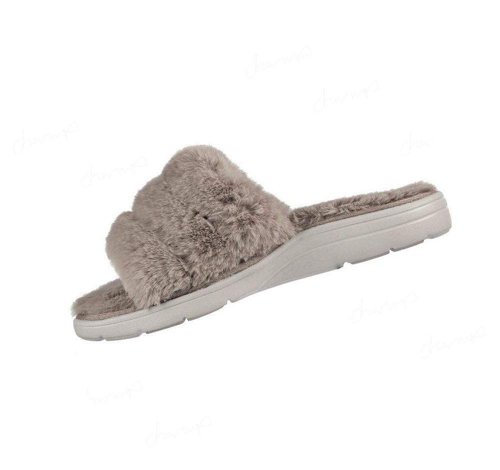 Pantuflas Skechers GO Lounge: Arch Fit Lounge - Unwind Mujer Gris | 58A25_AR