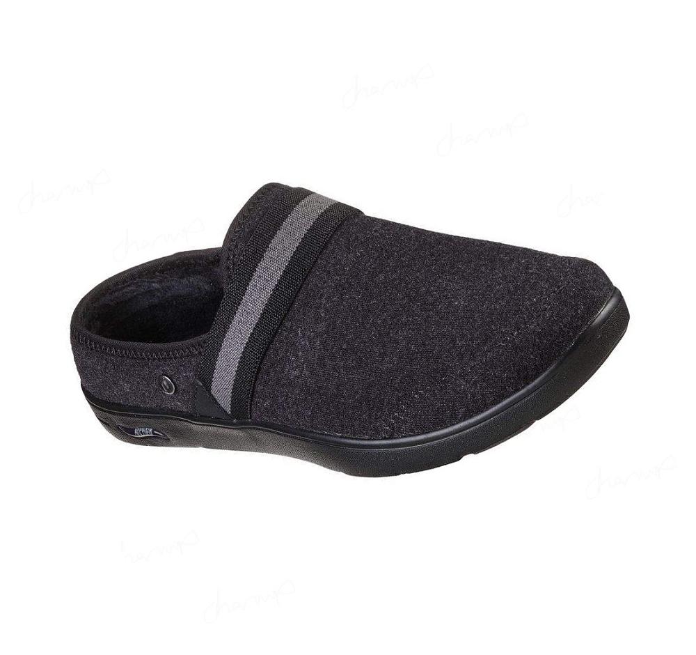 Pantuflas Skechers GO Lounge: Arch Fit Lounge - Comfy Mujer Negras Gris | 59A2L_AR