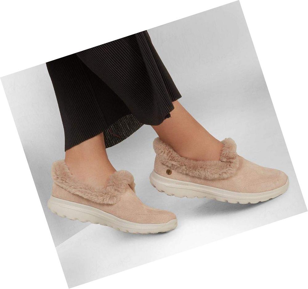 Pantuflas Skechers GO WALK Lounge - Refresh Mujer Beige | 601T3_AR