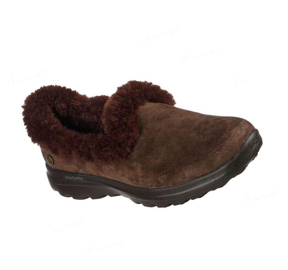 Pantuflas Skechers GO WALK Lounge - Refresh Mujer Chocolate | 6026R_AR