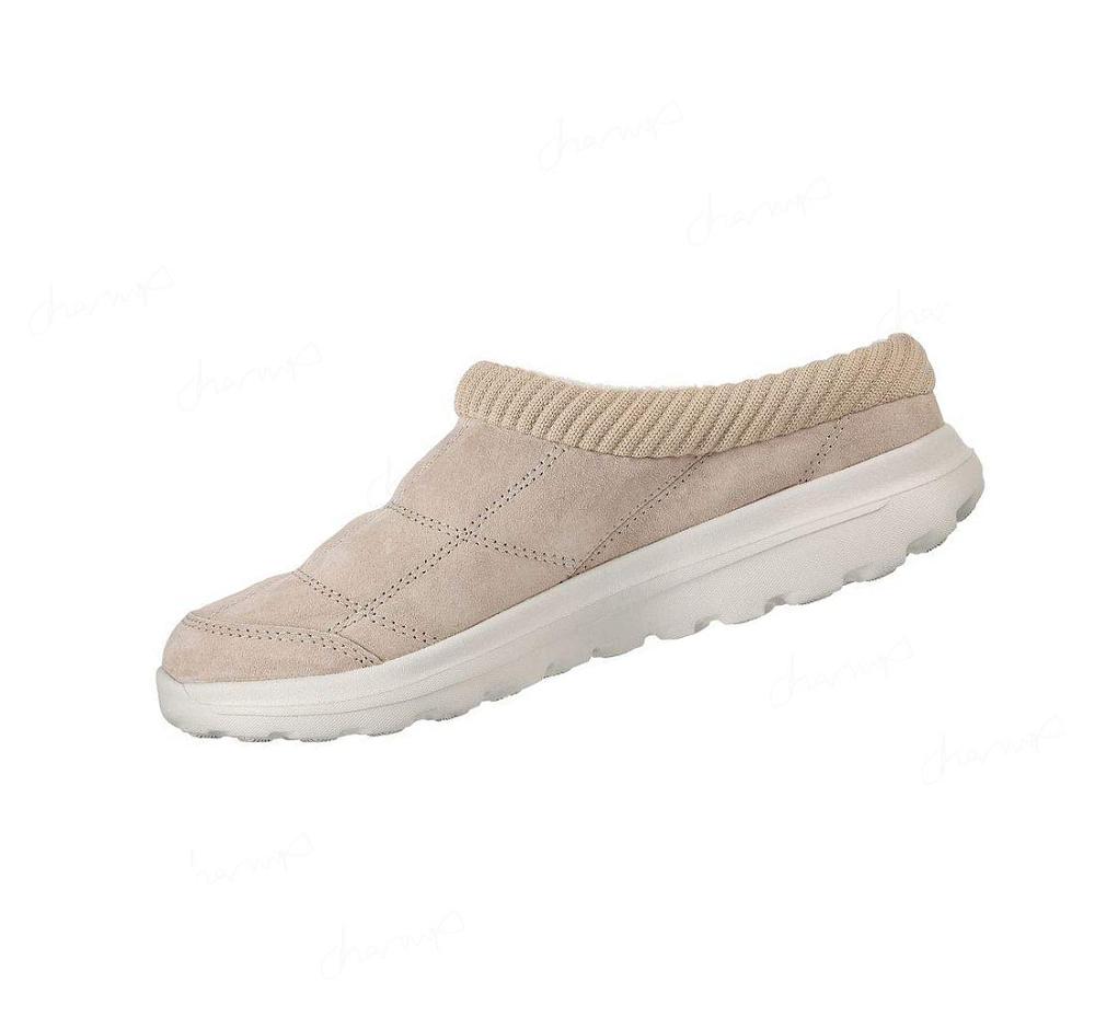 Pantuflas Skechers GOlounge: GOwalk Lounge - Easygoing Mujer Beige | 6001G_AR