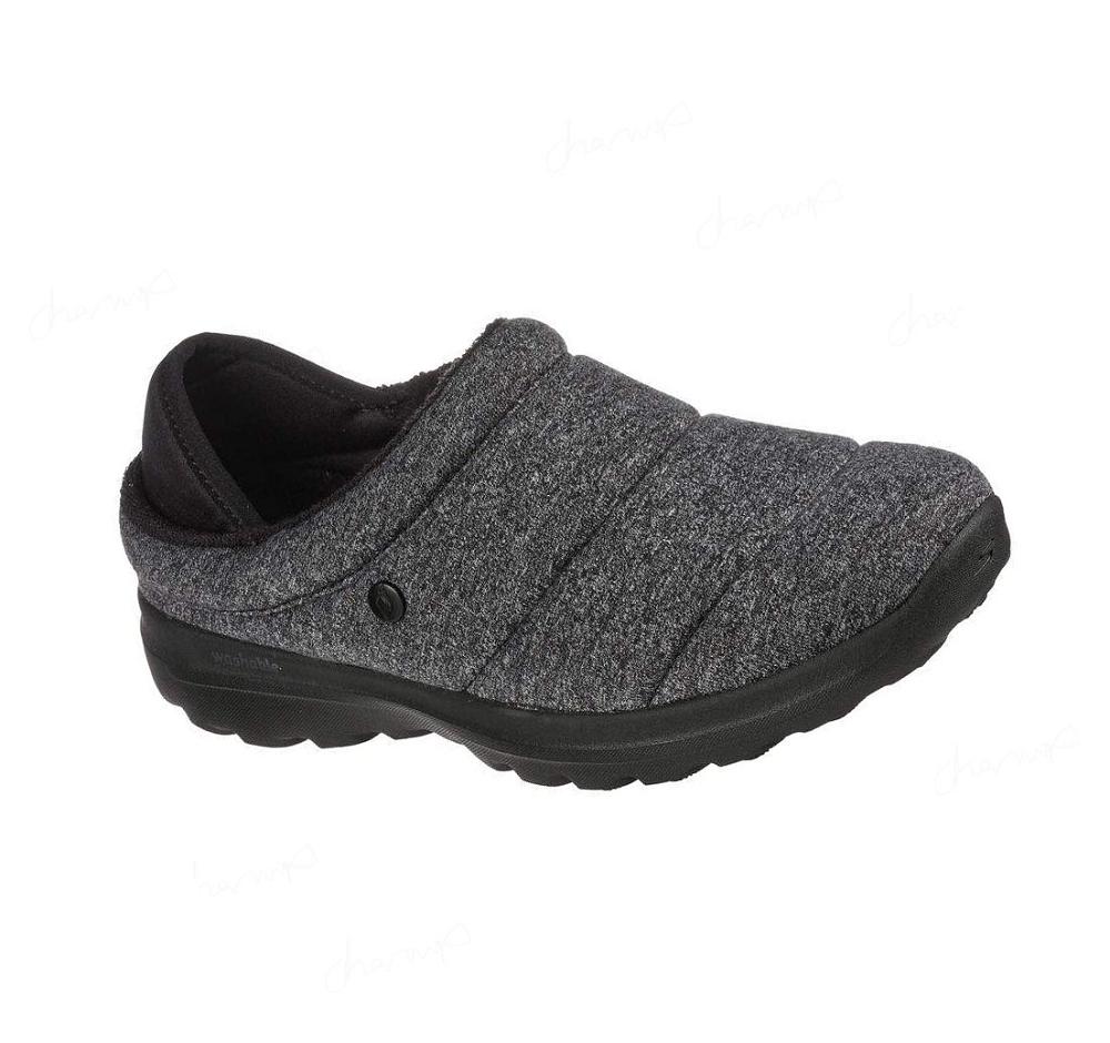 Pantuflas Skechers GOwalk Lounge - At Ease Mujer Negras Gris | 5980A_AR